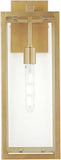 Titan 20 1/4" Soft Gold Clear Glass Modern Outdoor Wall Lantern