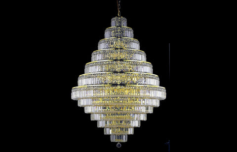 C121-2038G42G/EC - Regency Lighting: Maxime 38 light Gold Chandelier Clear Elegant Cut Crystal