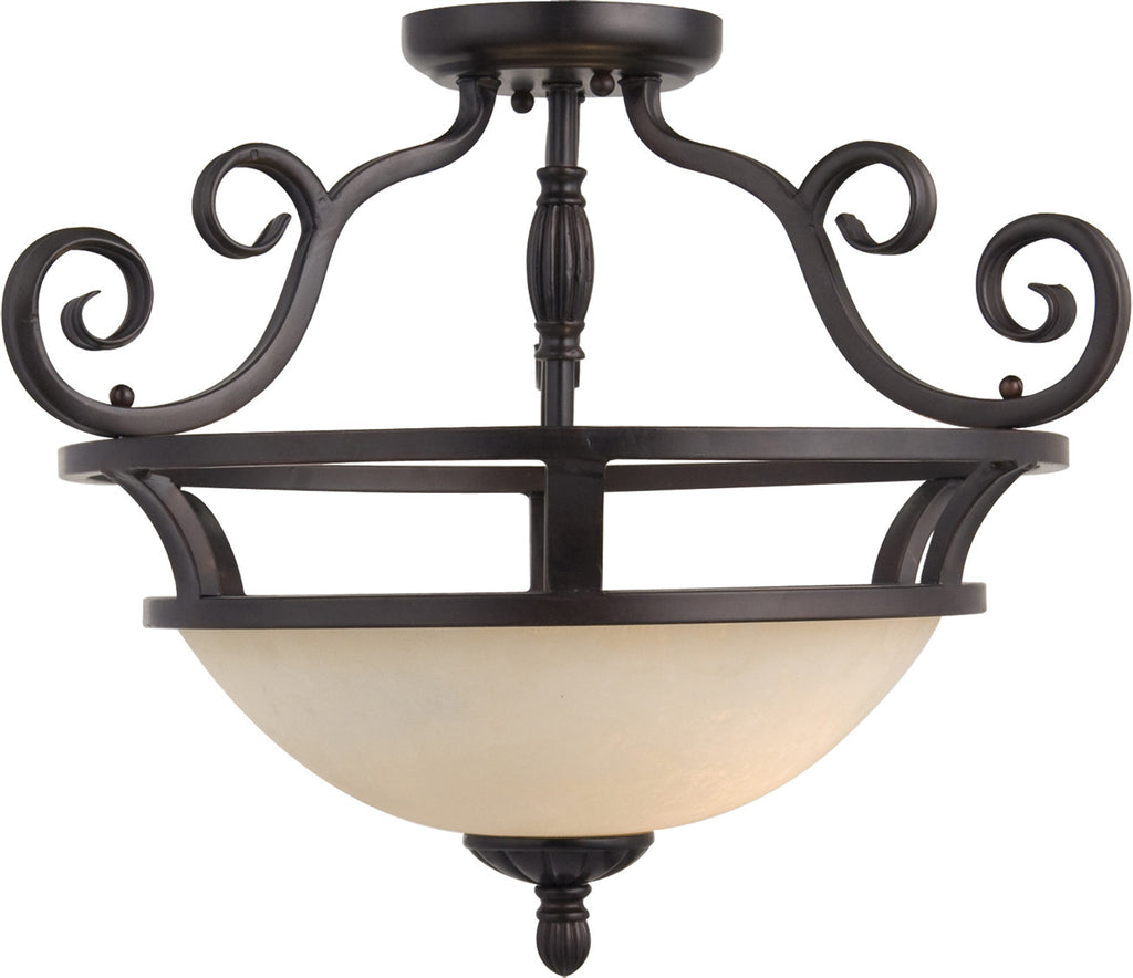 Manor 2-Light Semi-Flush Mount Oil Rubbed Bronze - C157-12201FIOI