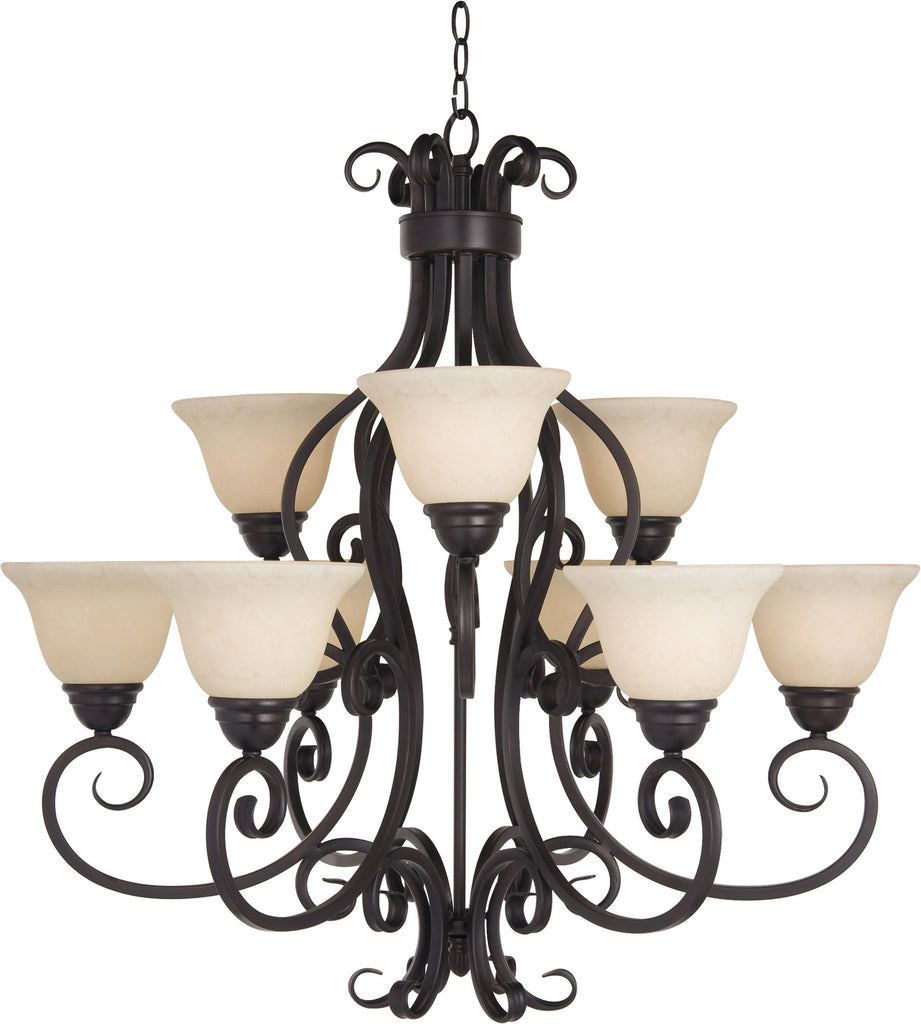 Manor 9-Light Chandelier Oil Rubbed Bronze - C157-12207FIOI