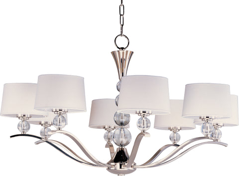 Rondo 8-Light Chandelier Polished Nickel - C157-12758WTPN