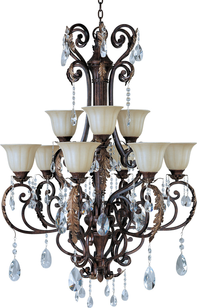 Augusta 9-Light Chandelier Auburn Florentine - C157-13566CFAF