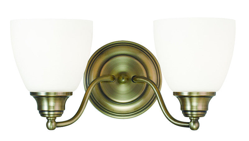 Livex Somerville 2 Light Antique Brass Bath Light - C185-13672-01