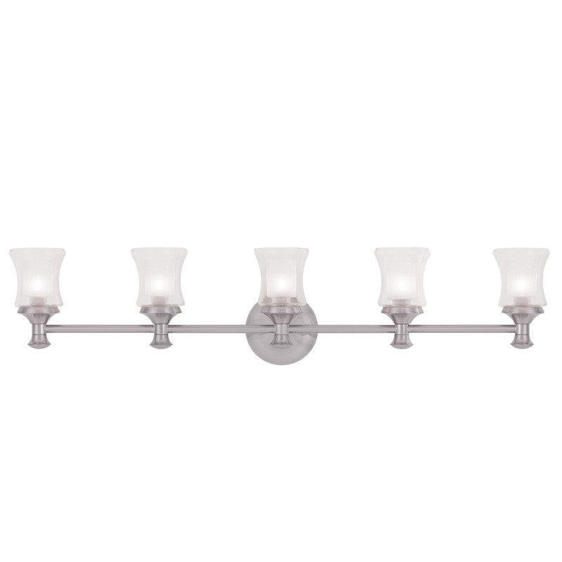 Livex Randolph 5 Light Brushed Nickel Bath Light - C185-1465-91