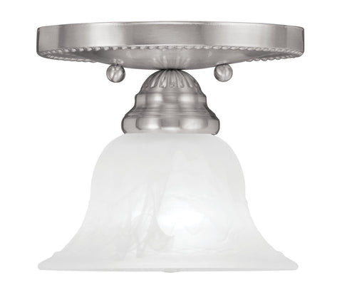 Livex Edgemont 1 Light Brushed Nickel Ceiling Mount - C185-1530-91