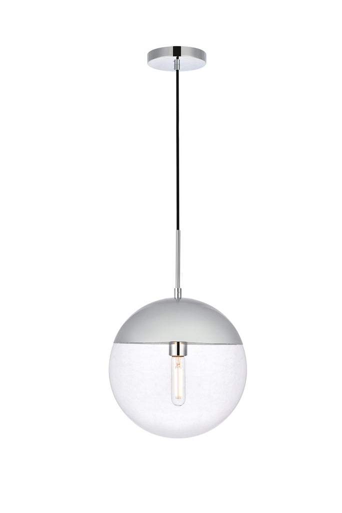 ZC121-LD6041C - Living District: Eclipse 1 Light Chrome Pendant With Clear Glass