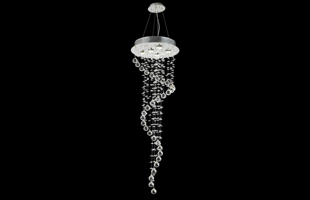 C121-2028G48C/RC - Regency Lighting: Galaxy 5 light Chrome Chandelier Clear Royal Cut Crystal