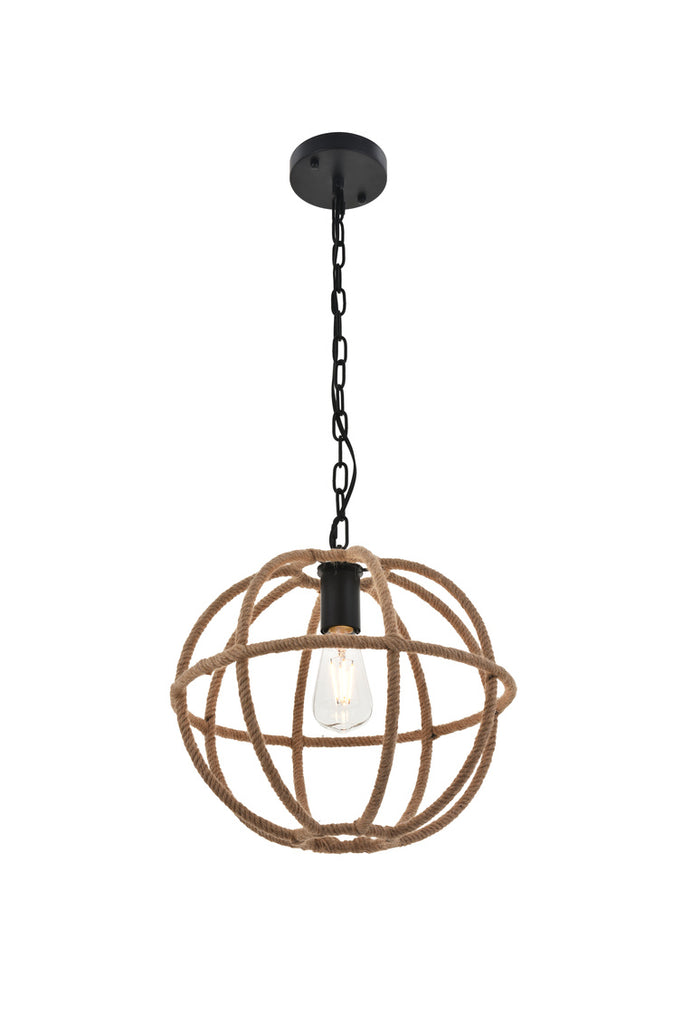 ZC121-LD4067D14BK - Living District: Octavia 1 light Black Pendant