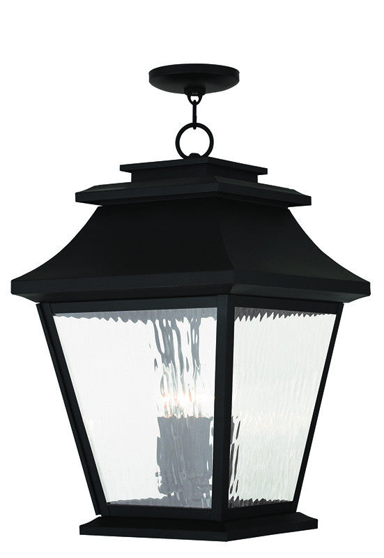 Livex Hathaway 4 Light Black Outdoor Chain Lantern  - C185-20243-04