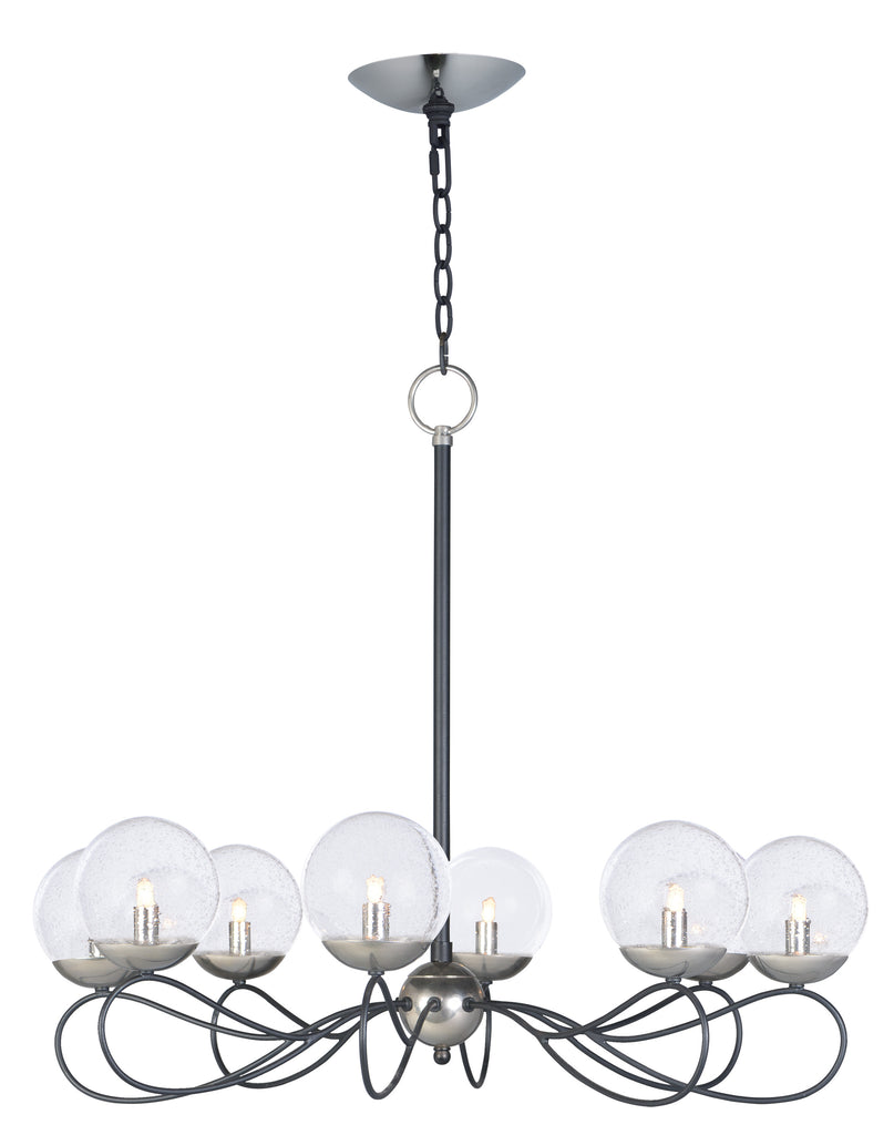 Reverb 8-Light Pendant w/Xenon Bulbs Textured Black / Polished Nickel - C157-20465BGTXBPN/BUX