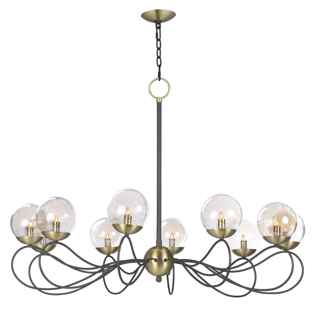 Reverb 10-Light Pendant w/Xenon Bulbs Textured Bronze / Satin Brass - C157-20467TBGTBZSBR/BUX