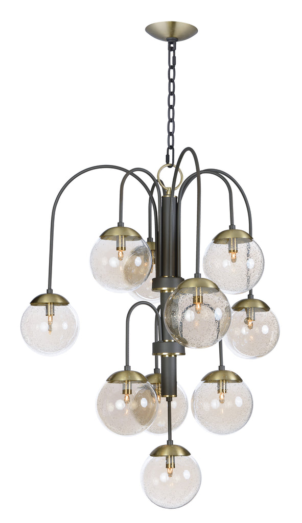 Reverb 10-Light Pendant Textured Bronze / Satin Brass - C157-20469TBGTBZSBR