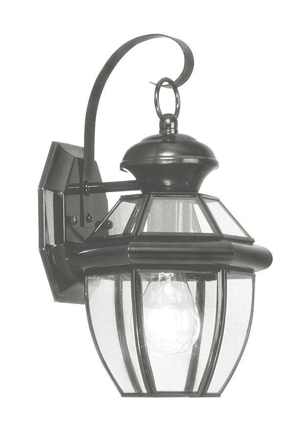 Livex Monterey 1 Light Black Outdoor Wall Lantern - C185-2051-04