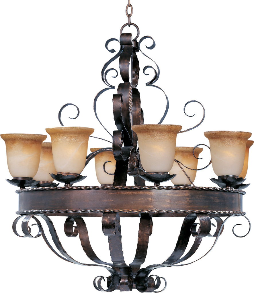 Aspen 8-Light Chandelier Oil Rubbed Bronze - C157-20610VAOI