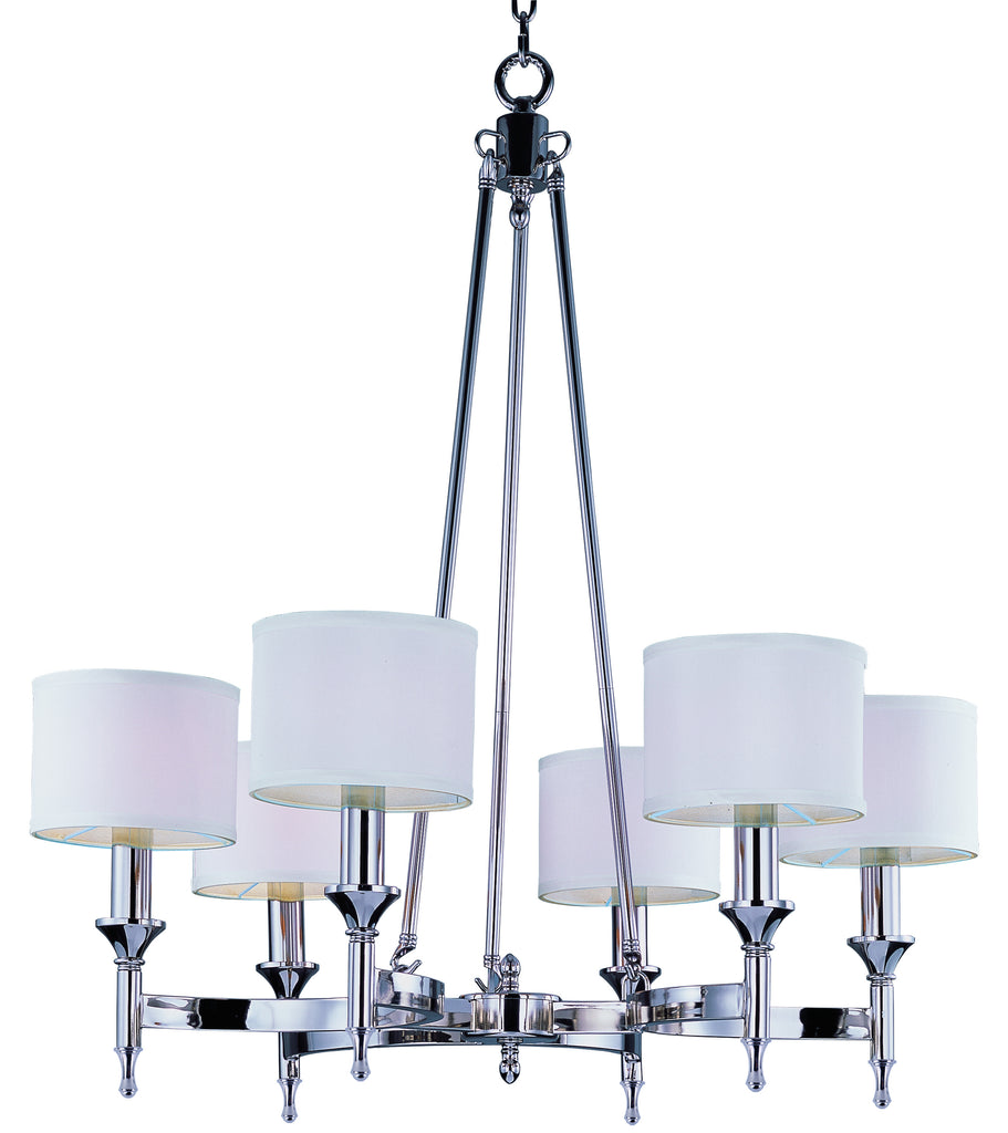 Fairmont 6-Light Chandelier Polished Nickel - C157-22375WTPN