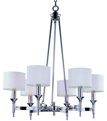 Fairmont 6-Light Chandelier Polished Nickel - C157-22375WTPN