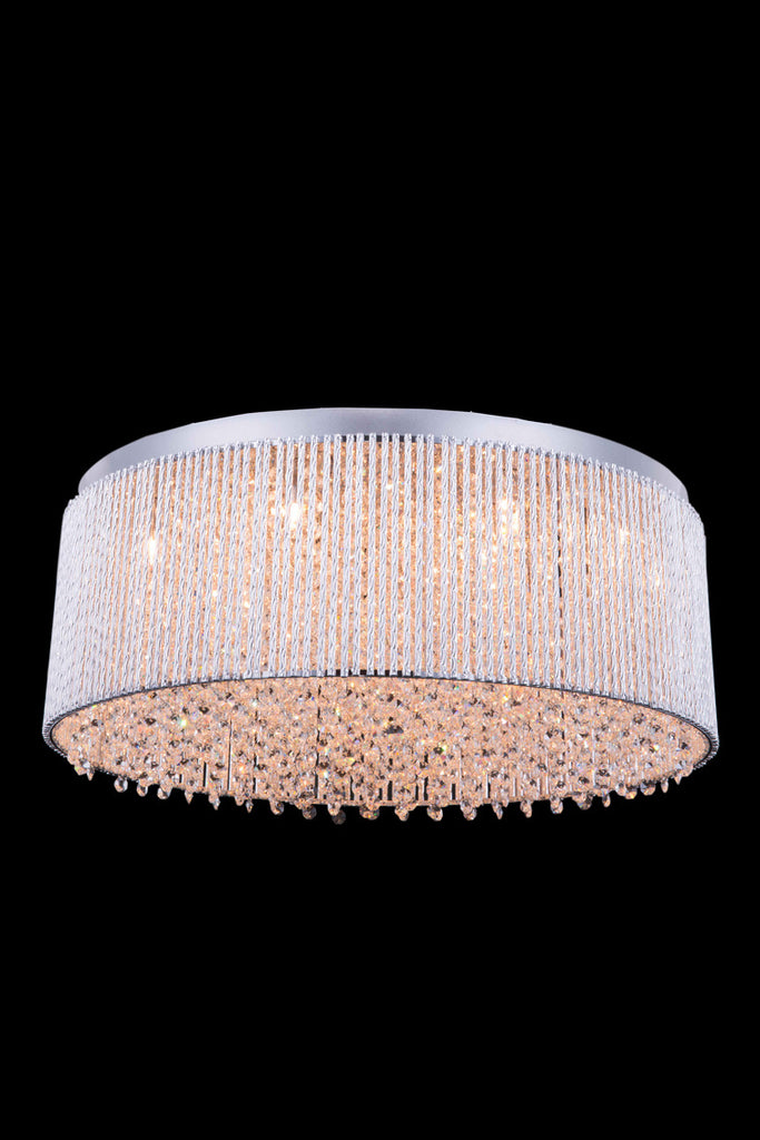 C121-2092F24C/RC - Regency Lighting: Influx 14 light Chrome Flush Mount Clear Royal Cut Crystal