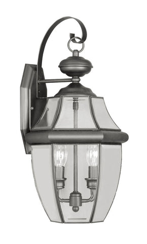 Livex Monterey 2 Light Black Outdoor Wall Lantern - C185-2251-04