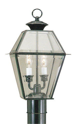 Livex Westover 2 Light Black Outdoor Post Lantern - C185-2284-04