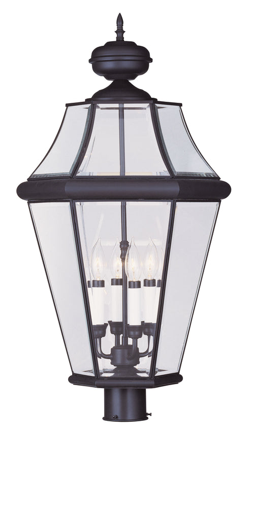 Livex Georgetown 4 Light Bronze Outdoor Post Lantern - C185-2368-07