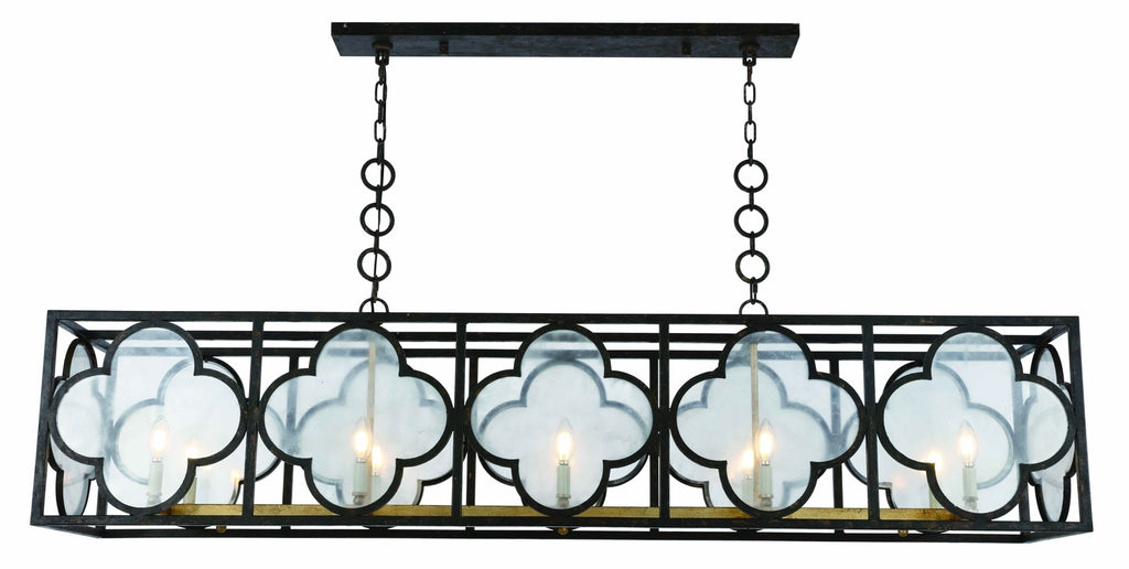 ZC121-1526G67ACAG - Urban Classic: Trinity 10 light Aged Copper&Golden Iron Chandelier