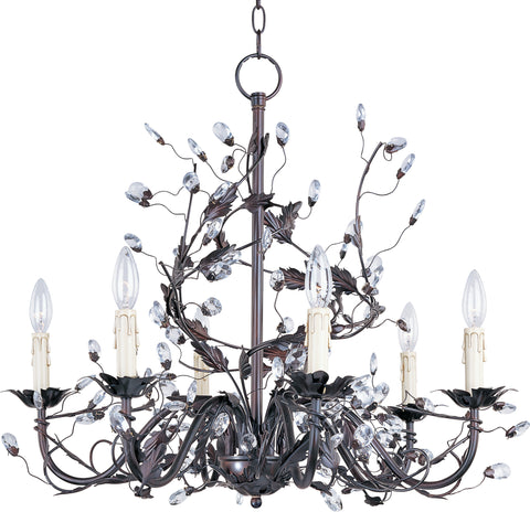 Elegante 6-Light Chandelier Oil Rubbed Bronze - C157-2851OI