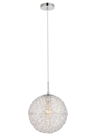 ZC121-LDPD2066 - Living District: Lilou Collection Pendant D11.4 H12.3 Lt:1 Chrome and Clear Finish