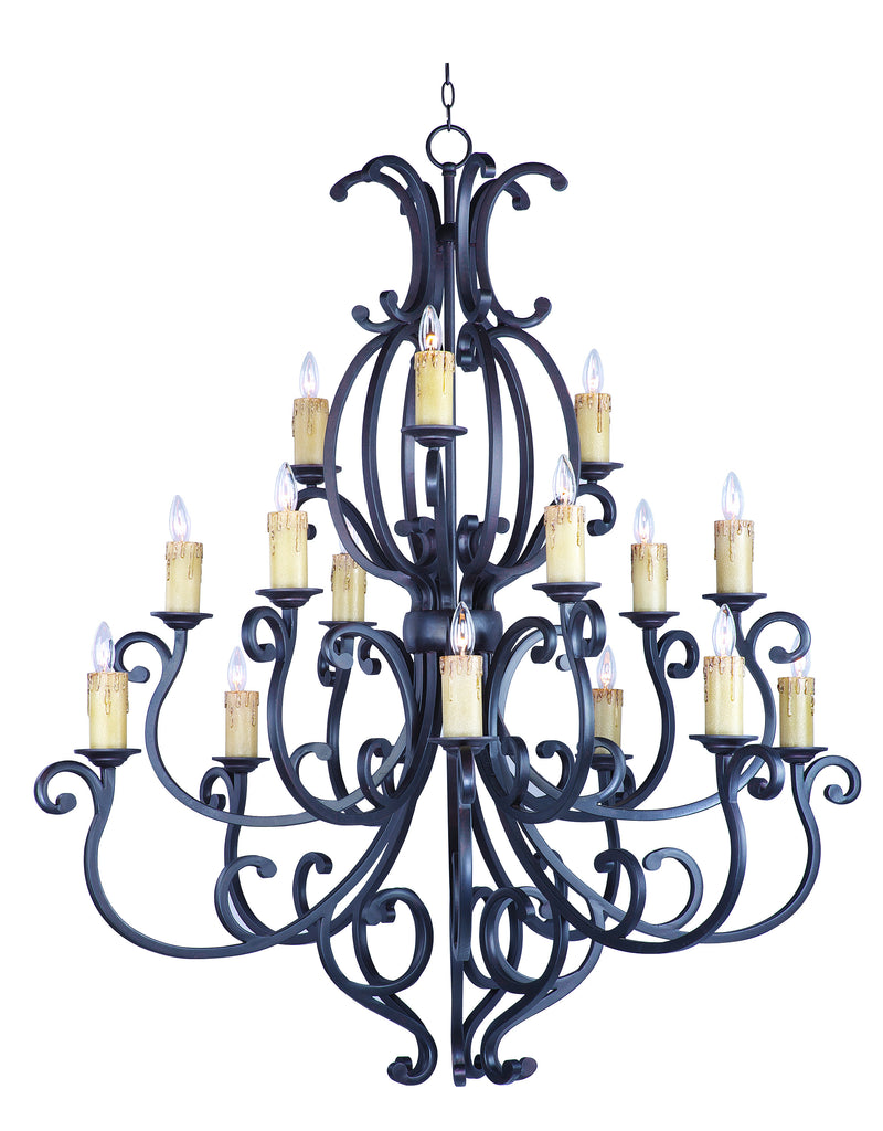 Richmond 15-Light Chandelier with Crystals Colonial Umber - C157-31007CU/CRY085