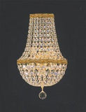 Set of 3-1 French Empire Crystal Chandelier Lighting H50" X W24" - Great for The Dining Room, Living Room! and 2 Empire Crystal Wall Sconce Lighting H 18" X W 9.5" X D 5" - 1EA CG/870/15 + 2EA WALLSCONCE/CG/4/5