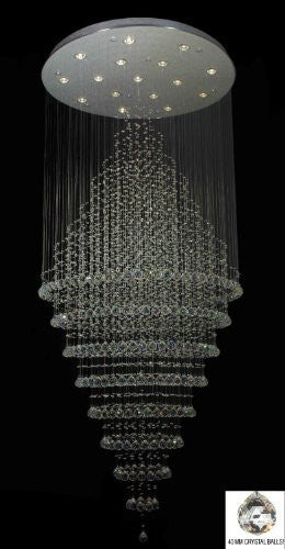 New Modern Contemporary Chandelier "Rain Drop" Chandeliers H 100" W 41" (Over 8Ft Tall) - G7-B6/6874/16