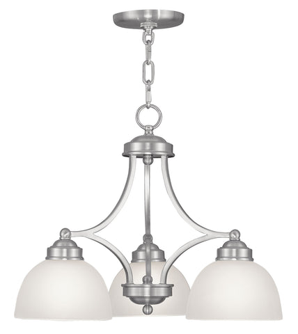 Livex Somerset 3 Light Brushed Nickel Chandelier - C185-4223-91