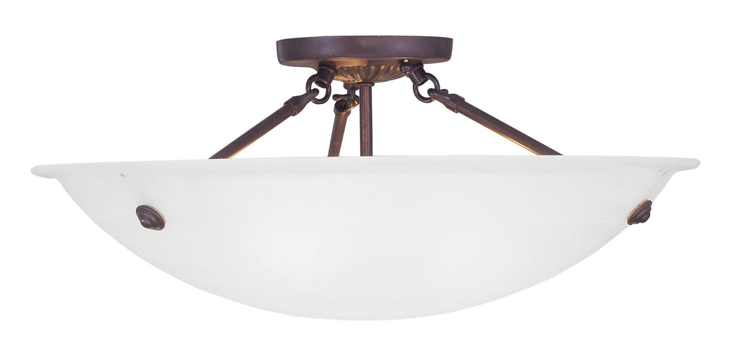 Livex Oasis 3 Light Bronze Ceiling Mount - C185-4274-07