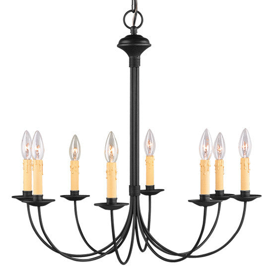 Livex Heritage 8 Light Black Chandelier - C185-4458-04