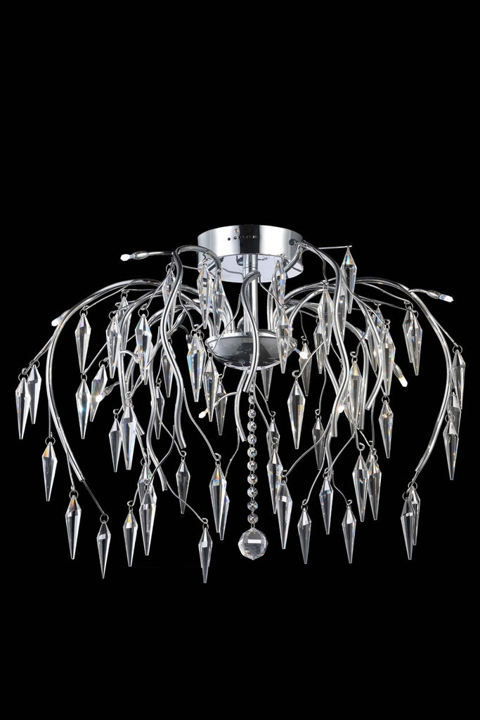 C121-5008F24C/EC - Regency Lighting: Amour 12 light Chrome Flush Mount Clear Elegant Cut Crystal