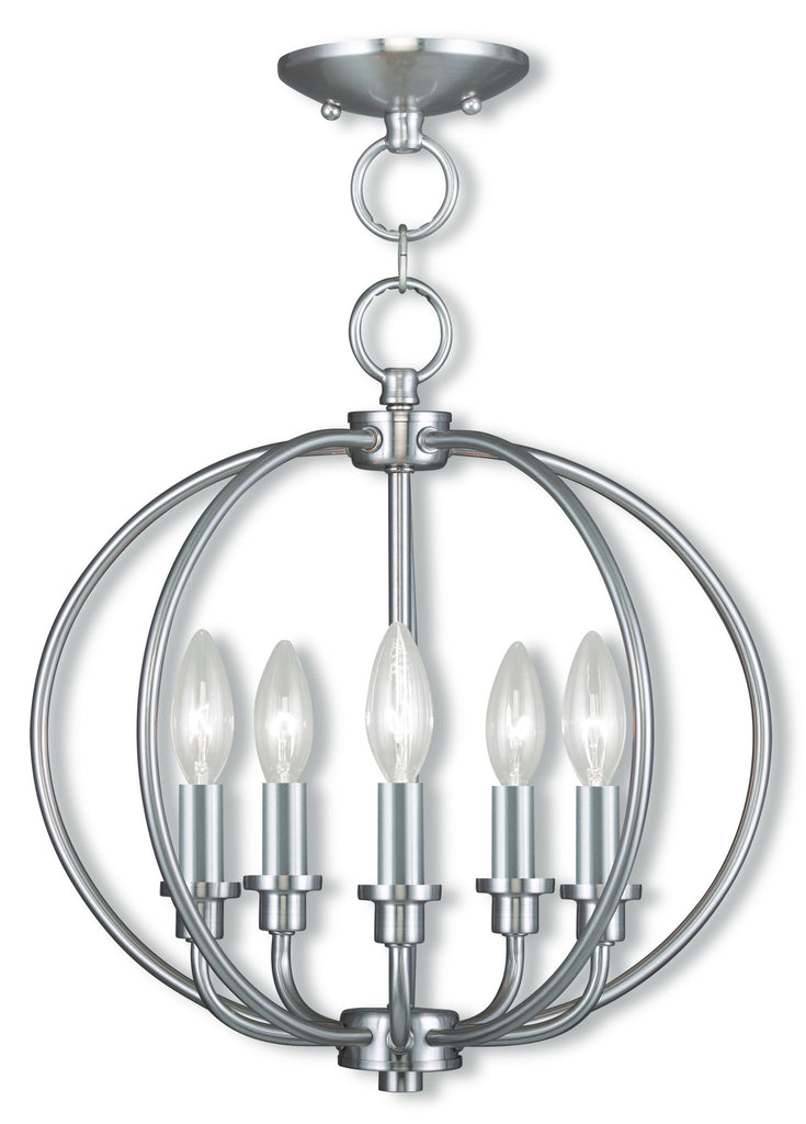 Livex Milania 5 Light BN :Chain Lantern/Ceiling Mount - C185-4665-91