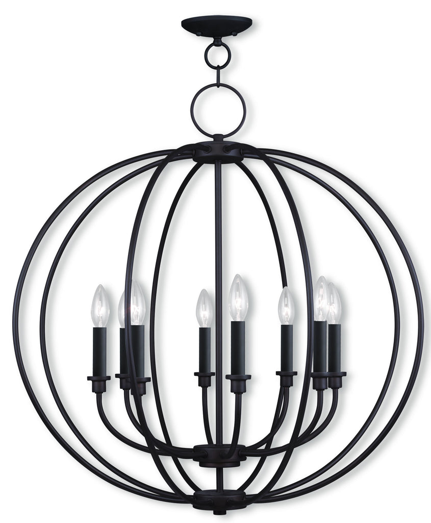 Livex Milania 8 Light Bronze Chandelier - C185-4668-07