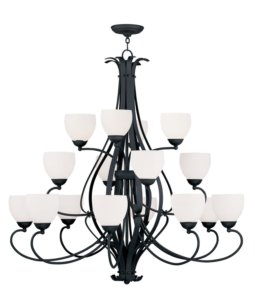 Livex Brookside 16 Light Black Chandelier - C185-4789-04