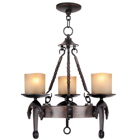 Livex Cape May 3 Light Olde Bronze Chandelier - C185-4863-67