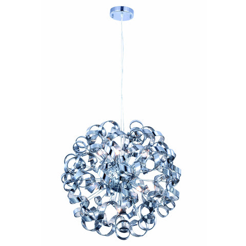 ZC121-2104D24SS - Regency Lighting: Ritz 9 Light Chrome Pendant