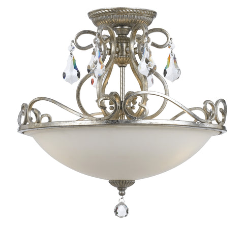 3 Light Olde Silver Crystal Ceiling Mount - C193-5010-OS-CL-MWP