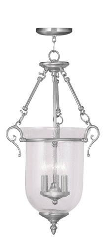 Livex Legacy 3 Light Brushed Nickel Chain Lantern - C185-5025-91