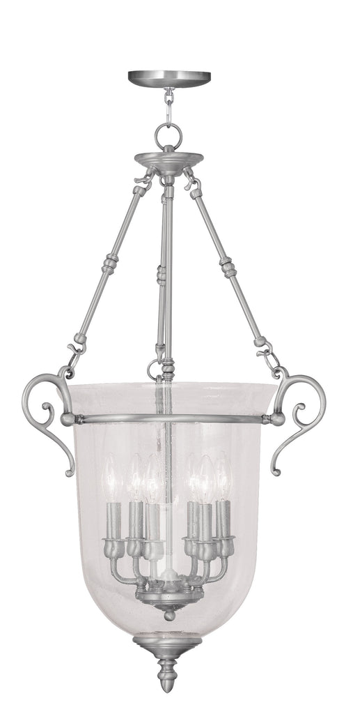 Livex Legacy 6 Light Brushed Nickel Chain Lantern - C185-5026-91