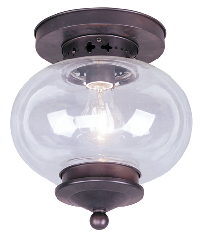 Livex Harbor 1 Light Bronze Ceiling Mount - C185-5032-07