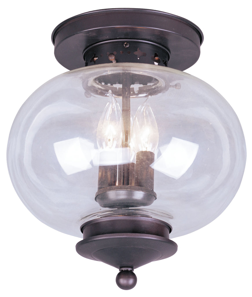 Livex Harbor 3 Light Bronze Ceiling Mount - C185-5033-07