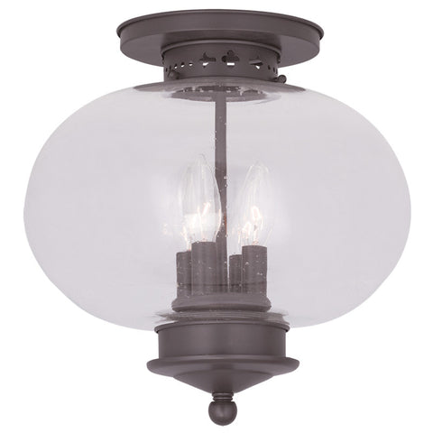 Livex Harbor 4 Light Bronze Ceiling Mount - C185-5038-07