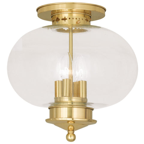 Livex Harbor 4 Light Polished Brass Ceiling Mount - C185-5039-02