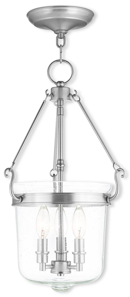 Livex Winchester 3 Light Brushed Nickel Pendant - C185-50494-91