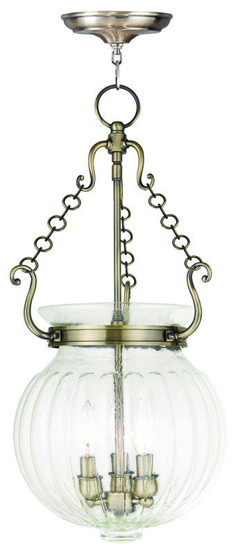 Livex Everett 3 Light Antique Brass Pendant - C185-50505-01