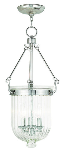 Livex Coventry 3 Light Polished Nickel Pendant - C185-50517-35