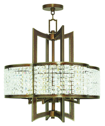 Livex Grammercy 4 Light Palacial Bronze Chandelier - C185-50575-64